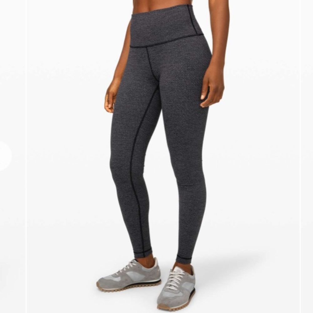 Lululemon WU HR Tight 28” - Variegated Knight Jacquard Black Dark Slate